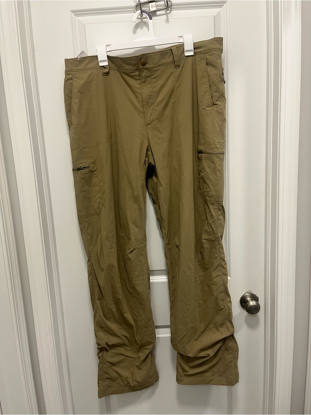 L.L. Bean Cresta Hiking Pants Fleece Lined Khaki 42x36